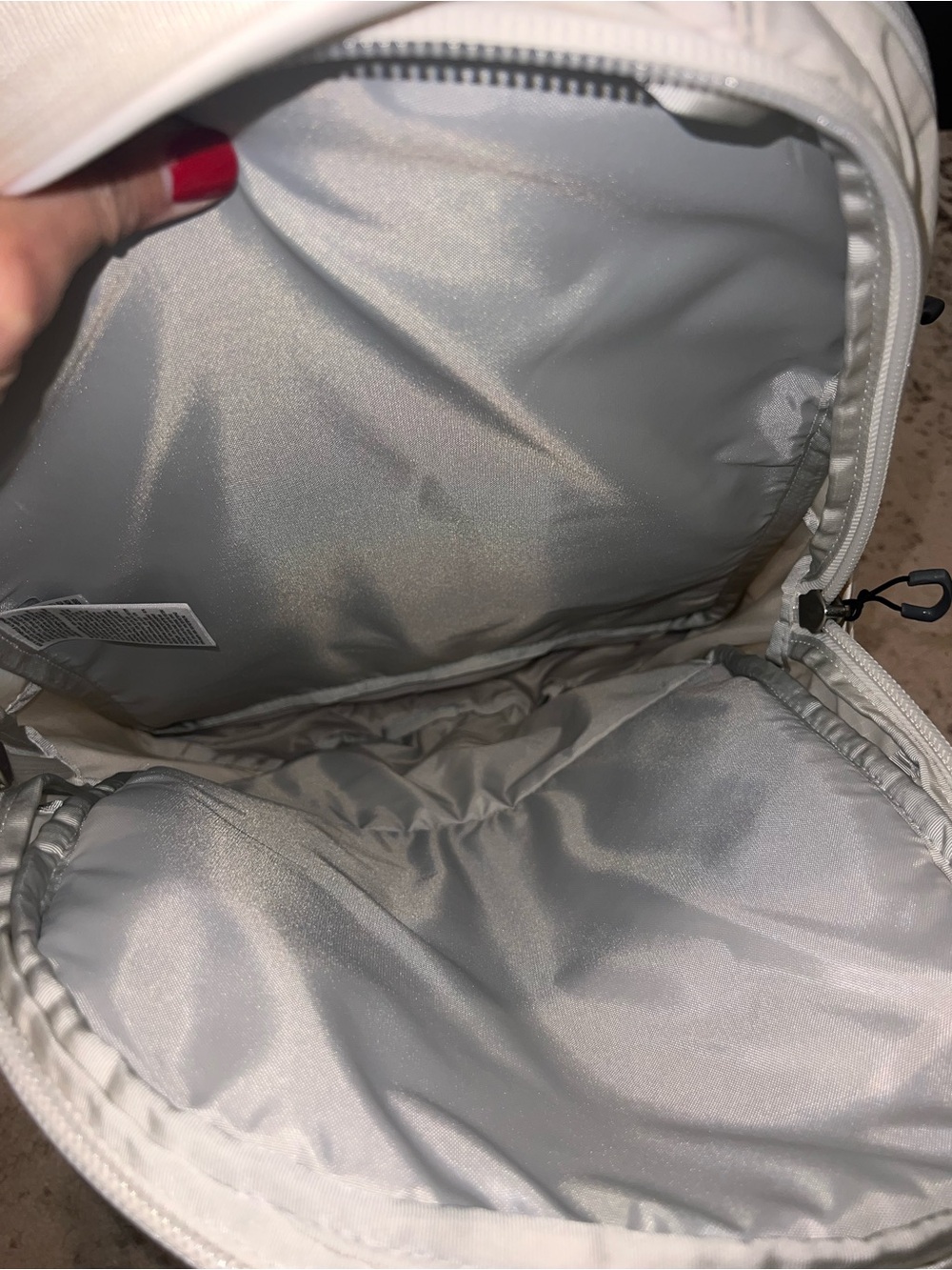 The North Face Borealis Backpack in Off-White with Black Bungee - Picture 7 of 8